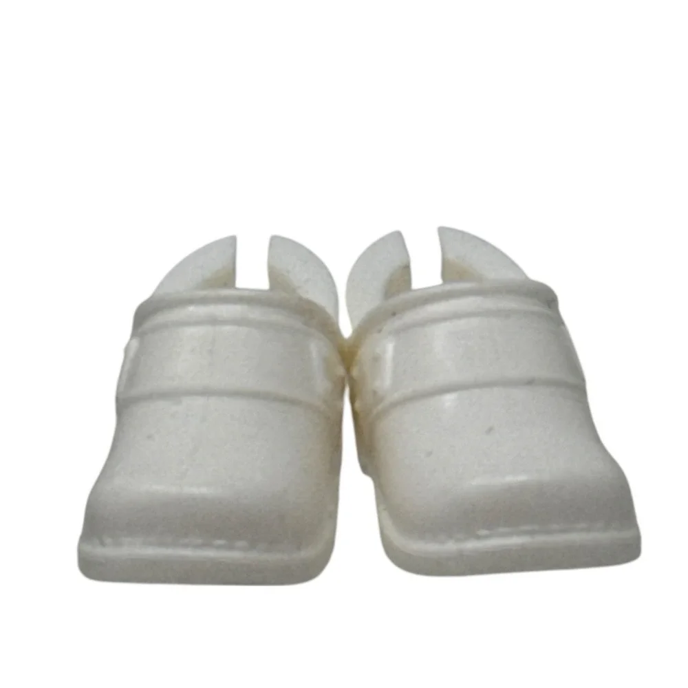 Mattel White Clog Shoes Barbie Fashionistas Footwear Doll Accessories